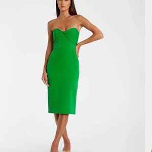 Mac Duggal Green Strapless Dress